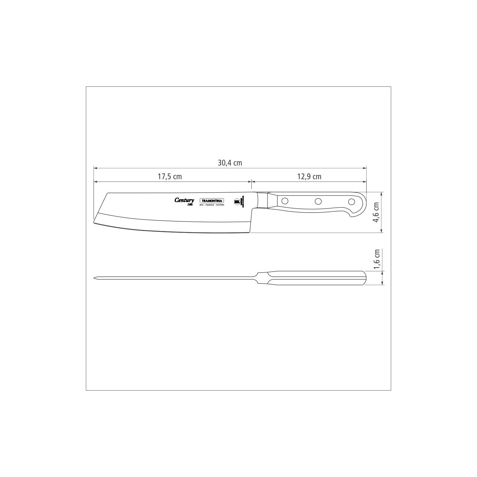 Century Cleaver Knife 17 cm/ 7in - Black