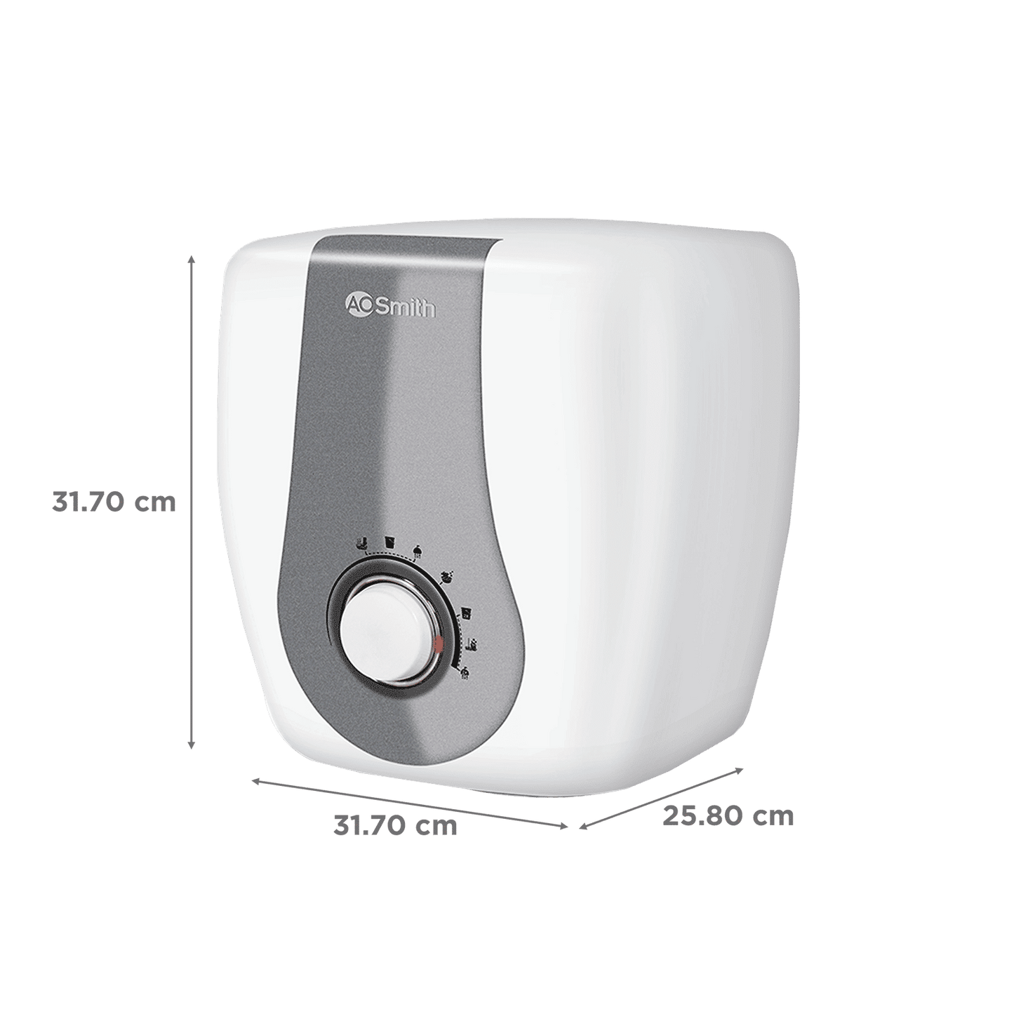 AO Smith Finesse 6 Litres 5 Star Vertical Storage Water Geyser with Glass Coated Incoloy Heating Element (White)