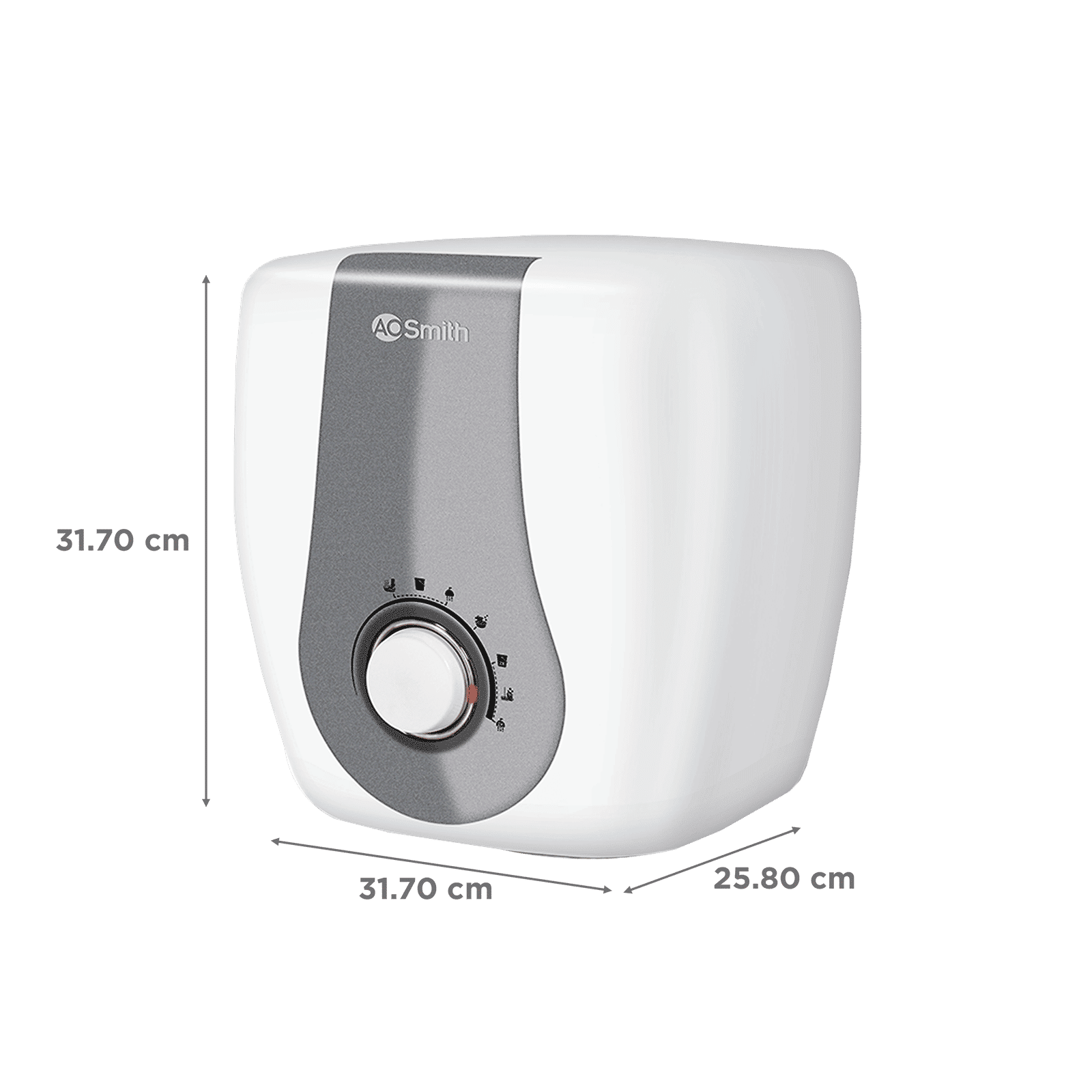 AO Smith Finesse 6 Litres 5 Star Vertical Storage Water Geyser with Glass Coated Incoloy Heating Element (White)