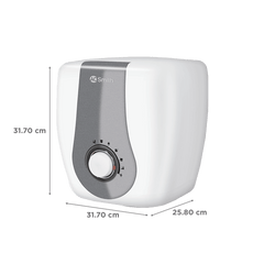 AO Smith Finesse 6 Litres 5 Star Vertical Storage Water Geyser with Glass Coated Incoloy Heating Element (White)