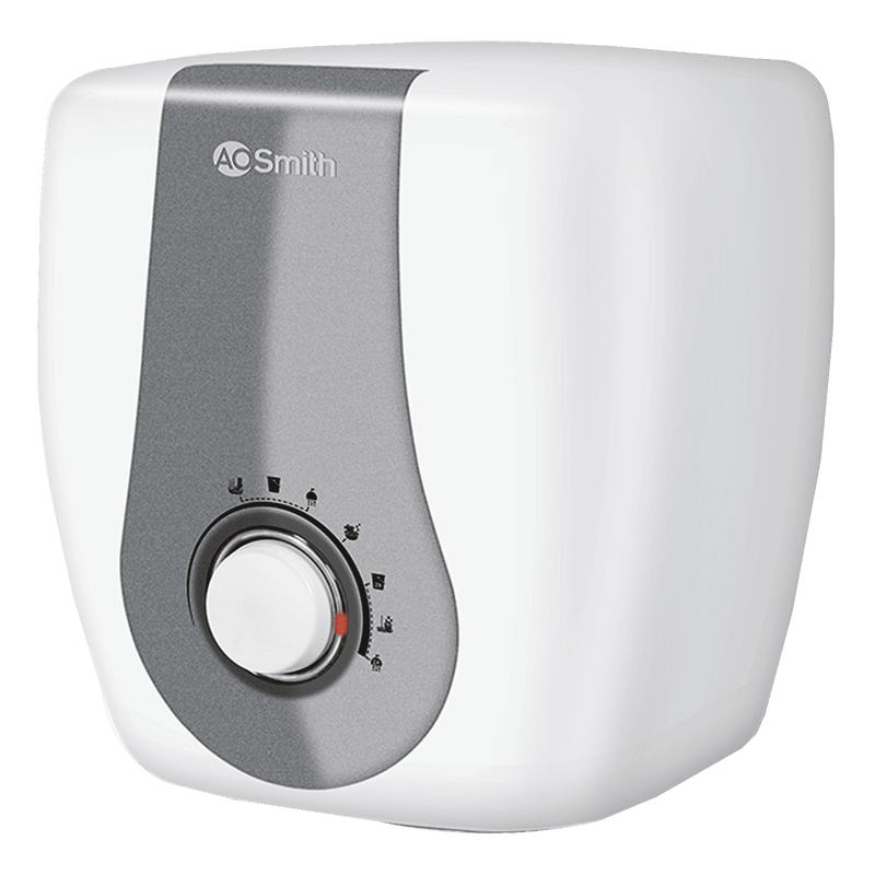 AO Smith Finesse 6 Litres 5 Star Vertical Storage Water Geyser with Glass Coated Incoloy Heating Element (White)
