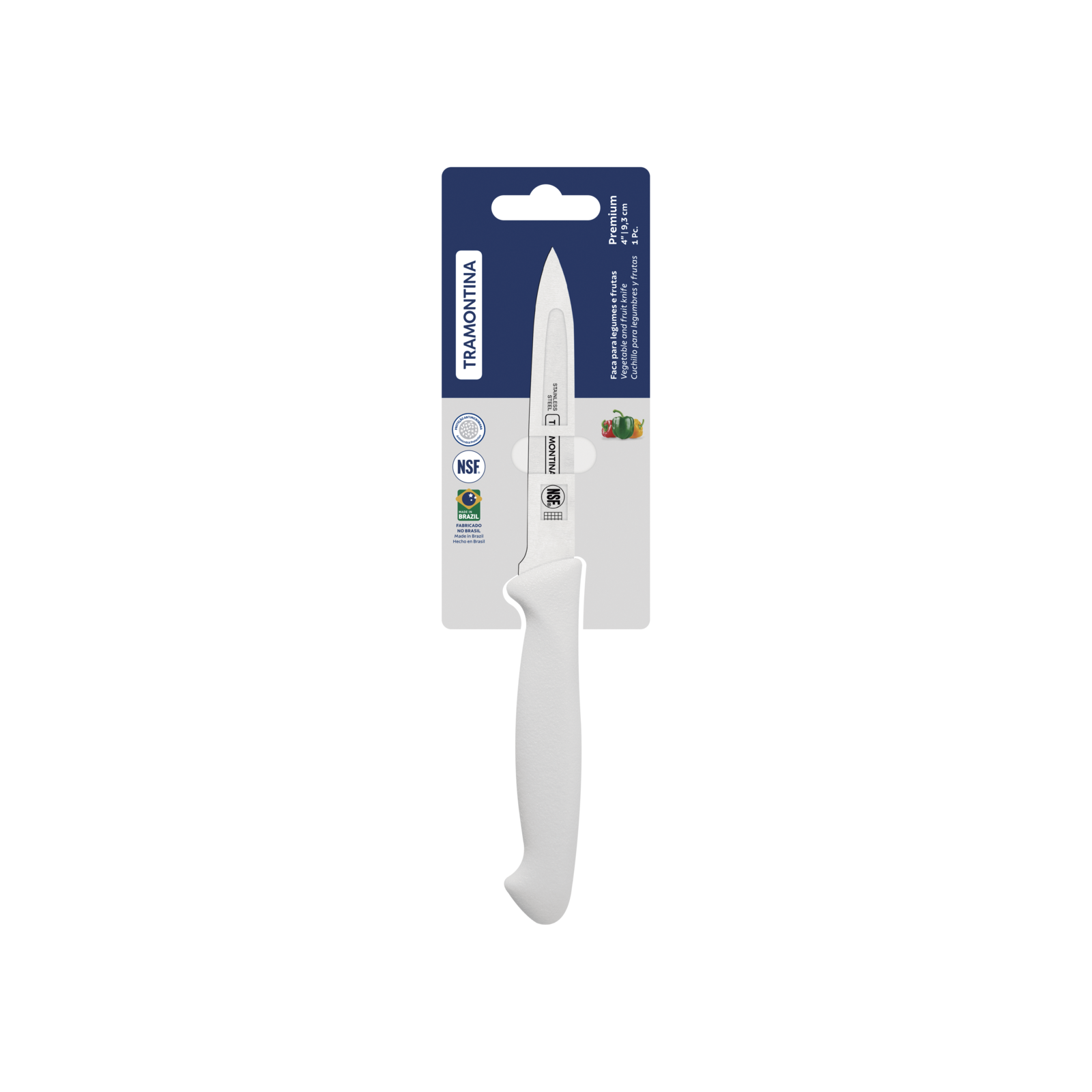 Premium Vegetable and Fruit Knife 10 cm/ 4in - White
