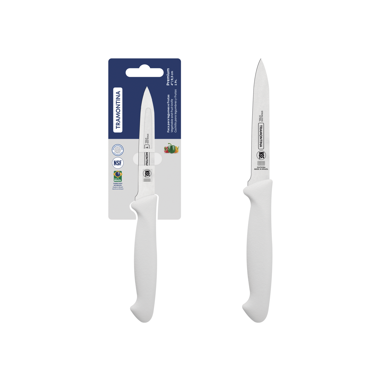 Premium Vegetable and Fruit Knife 10 cm/ 4in - White