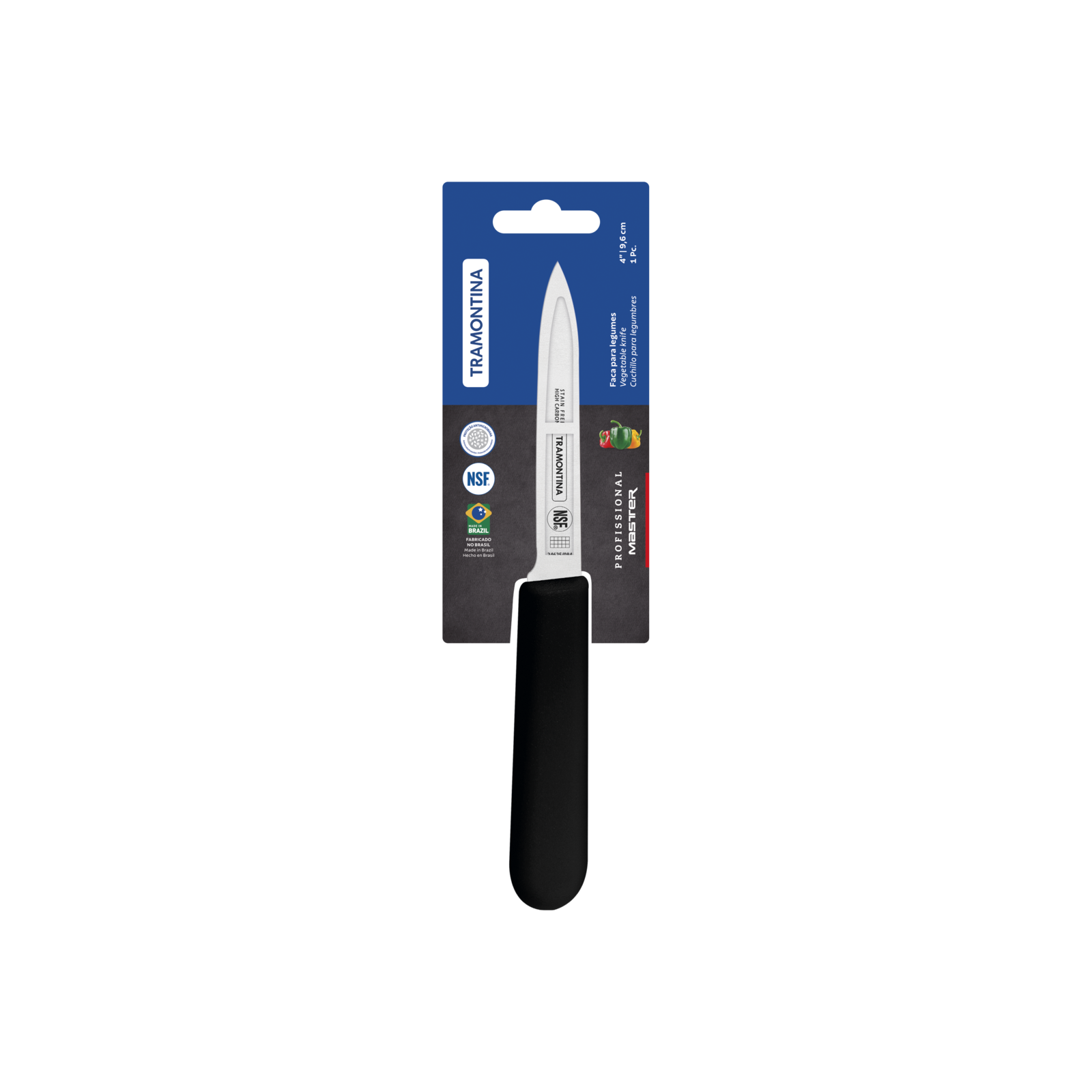 Tramontina Professional Vegetable Knife  10 cm/ 4in - Black