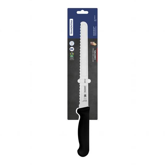 Tramontina Professional Bread and Cake Knife 25 cm/ 10in - Black