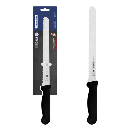 Tramontina Professional Bread and Cake Knife 25 cm/ 10in - Black