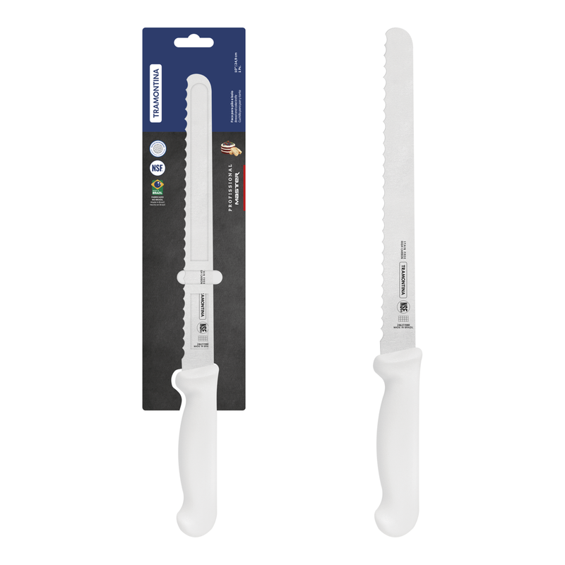 Tramontina Professional Cake/Bread Knife  25 cm/ 10in - White