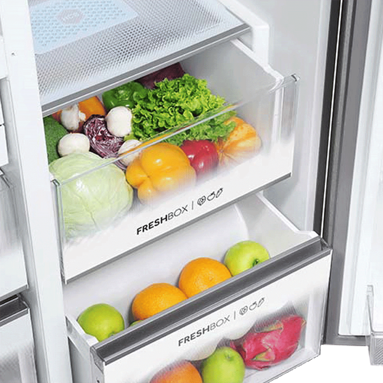 Haier 602 Litres 3 Star Frost Free Side by Side Refrigerator with Magic Cooling Technology (HRS-682SS, Shiny Steel)