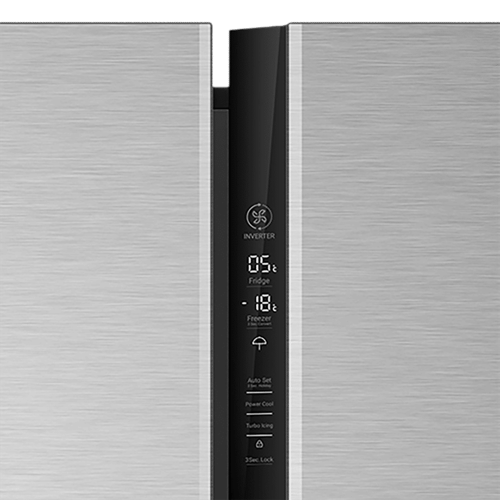 Haier 602 Litres 3 Star Frost Free Side by Side Refrigerator with Magic Cooling Technology (HRS-682SS, Shiny Steel)