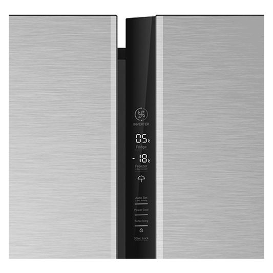 Haier 602 Litres 3 Star Frost Free Side by Side Refrigerator with Magic Cooling Technology (HRS-682SS, Shiny Steel)