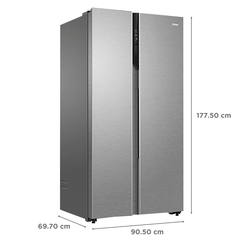 Haier 602 Litres 3 Star Frost Free Side by Side Refrigerator with Magic Cooling Technology (HRS-682SS, Shiny Steel)