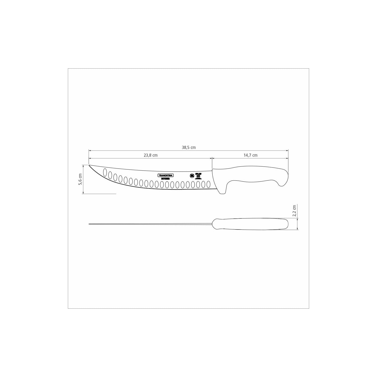 Professional Butcher Knife 25 cm/ 10in - Black