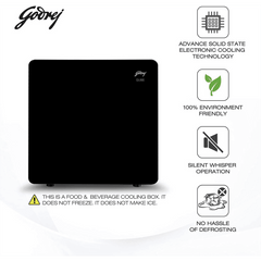 Godrej Qub30 Litres Frost Free Single Door Refrigerator with Solid State Electronic Cooling (TEC QUBE 30L HS Q103, Black)