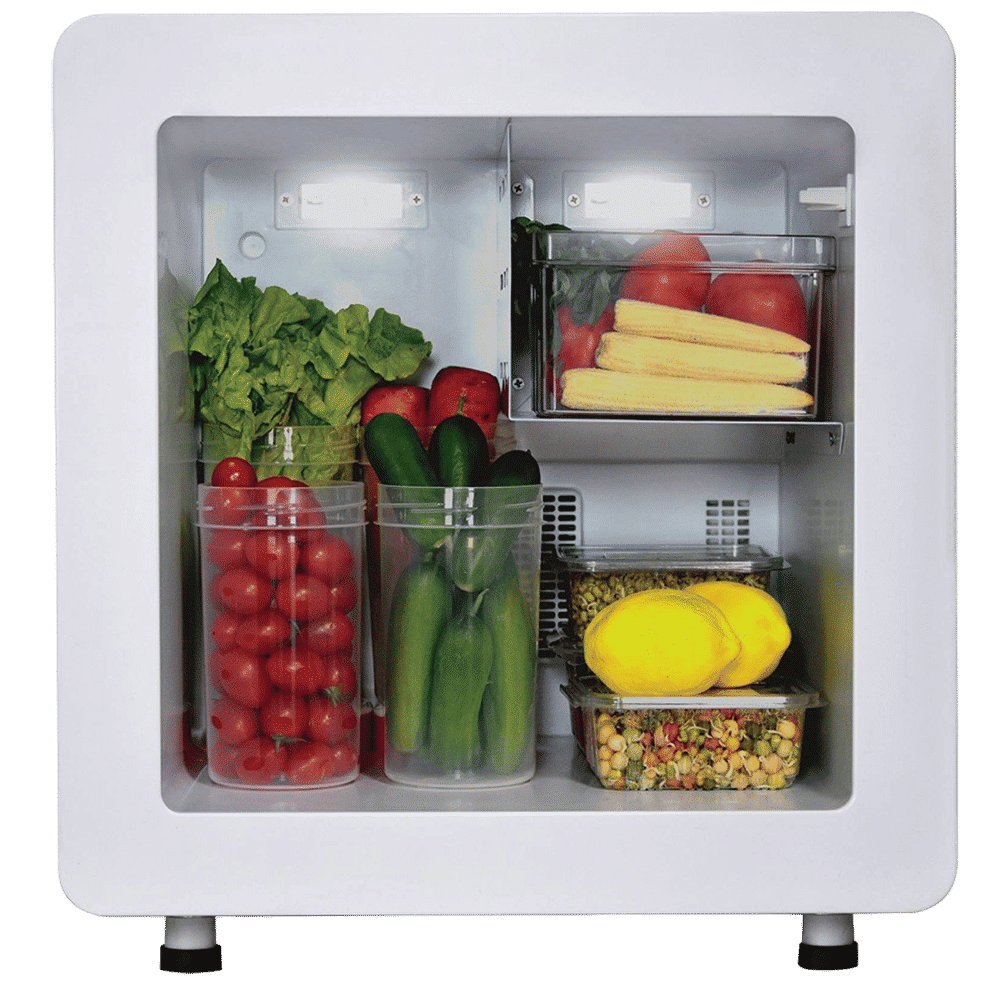Godrej Qub30 Litres Frost Free Single Door Refrigerator with Solid State Electronic Cooling (TEC QUBE 30L HS Q103, Black)