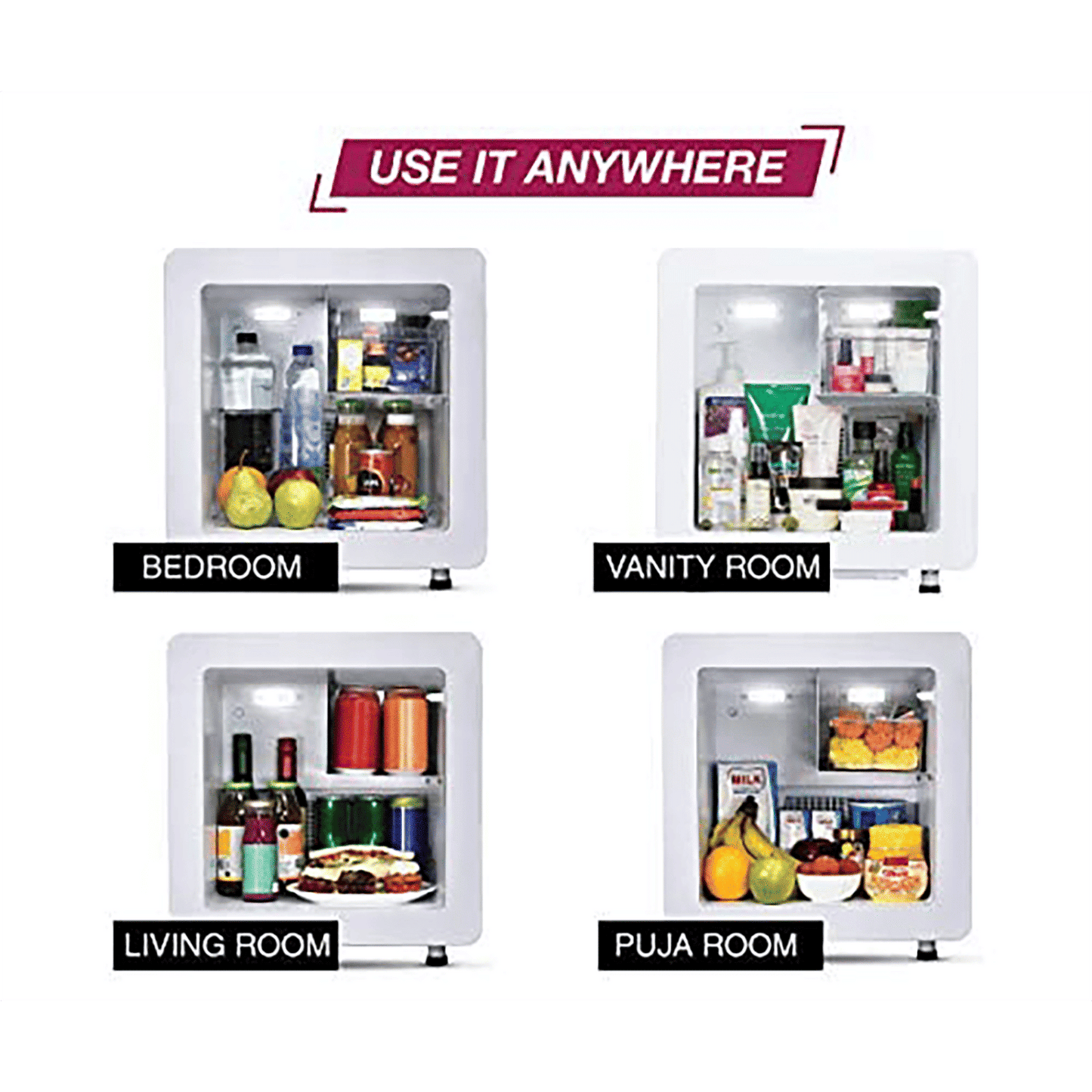 Godrej Qub30 Litres Frost Free Single Door Refrigerator with Solid State Electronic Cooling (TEC QUBE 30L HS Q103, Black)