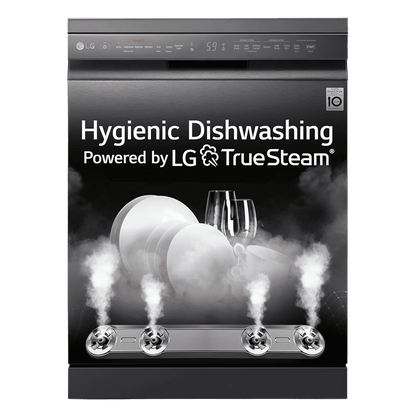 LG DFB424FM 14 Place Settings Free Standing Dishwasher with Inverter Direct Drive (Matt Black)