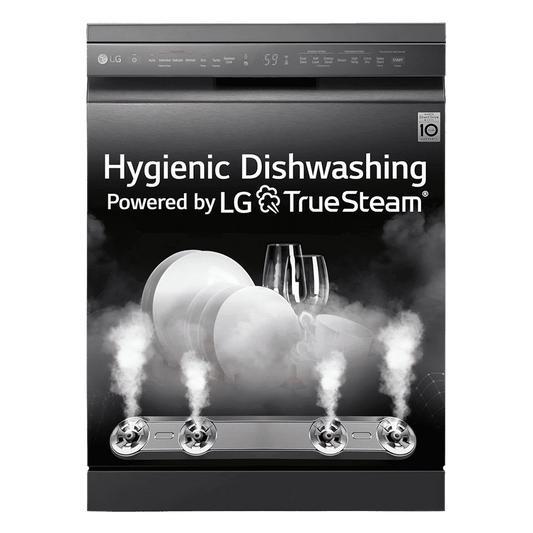 LG DFB424FM 14 Place Settings Free Standing Dishwasher with Inverter Direct Drive (Matt Black)