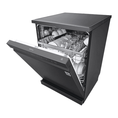 LG DFB424FM 14 Place Settings Free Standing Dishwasher with Inverter Direct Drive (Matt Black)