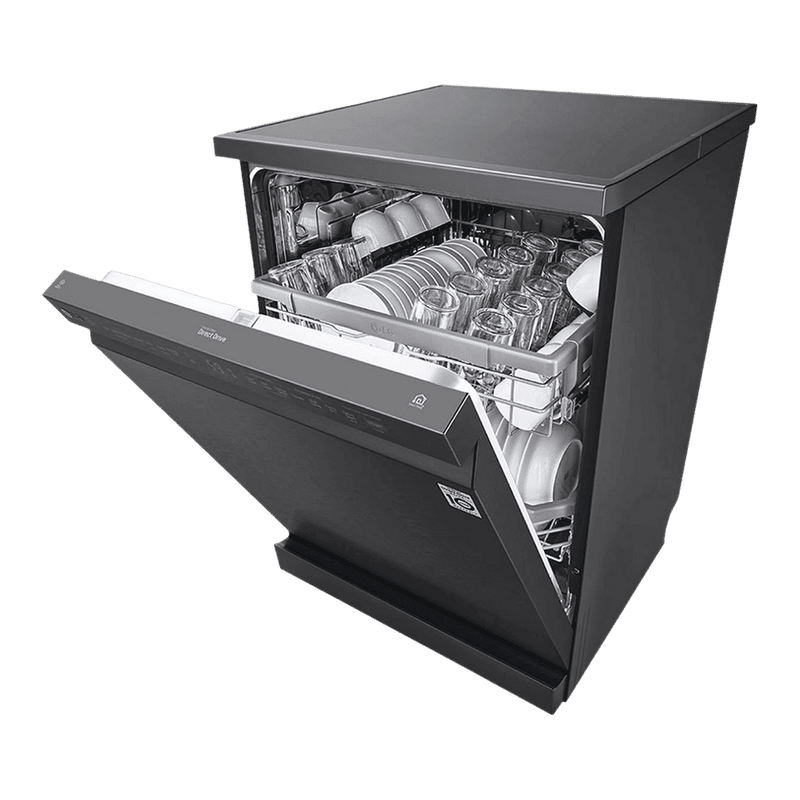LG DFB424FM 14 Place Settings Free Standing Dishwasher with Inverter Direct Drive (Matt Black)