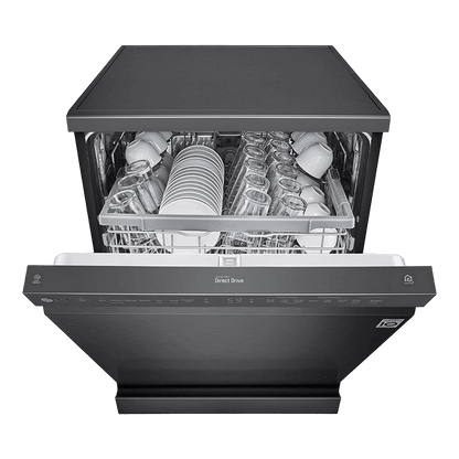 LG DFB424FM 14 Place Settings Free Standing Dishwasher with Inverter Direct Drive (Matt Black)