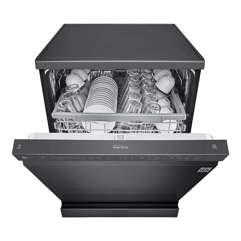 LG DFB424FM 14 Place Settings Free Standing Dishwasher with Inverter Direct Drive (Matt Black)