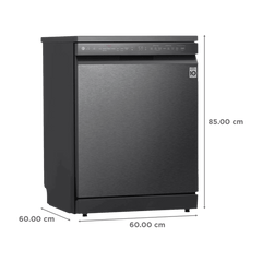 LG DFB424FM 14 Place Settings Free Standing Dishwasher with Inverter Direct Drive (Matt Black)