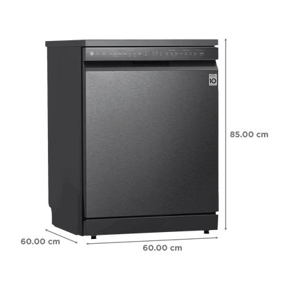 LG DFB424FM 14 Place Settings Free Standing Dishwasher with Inverter Direct Drive (Matt Black)