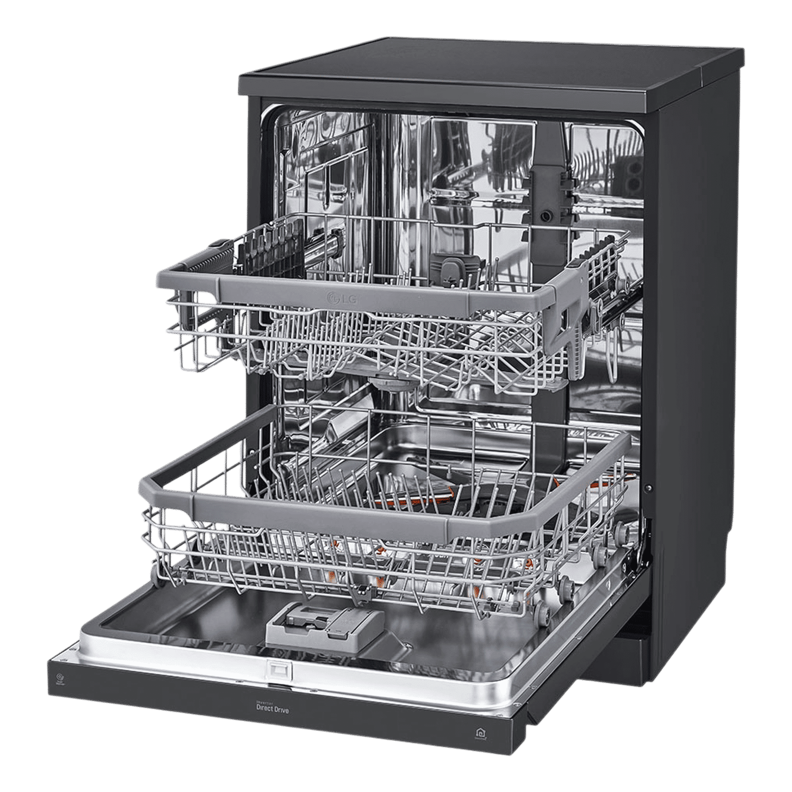 LG DFB424FM 14 Place Settings Free Standing Dishwasher with Inverter Direct Drive (Matt Black)