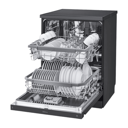 LG DFB424FM 14 Place Settings Free Standing Dishwasher with Inverter Direct Drive (Matt Black)