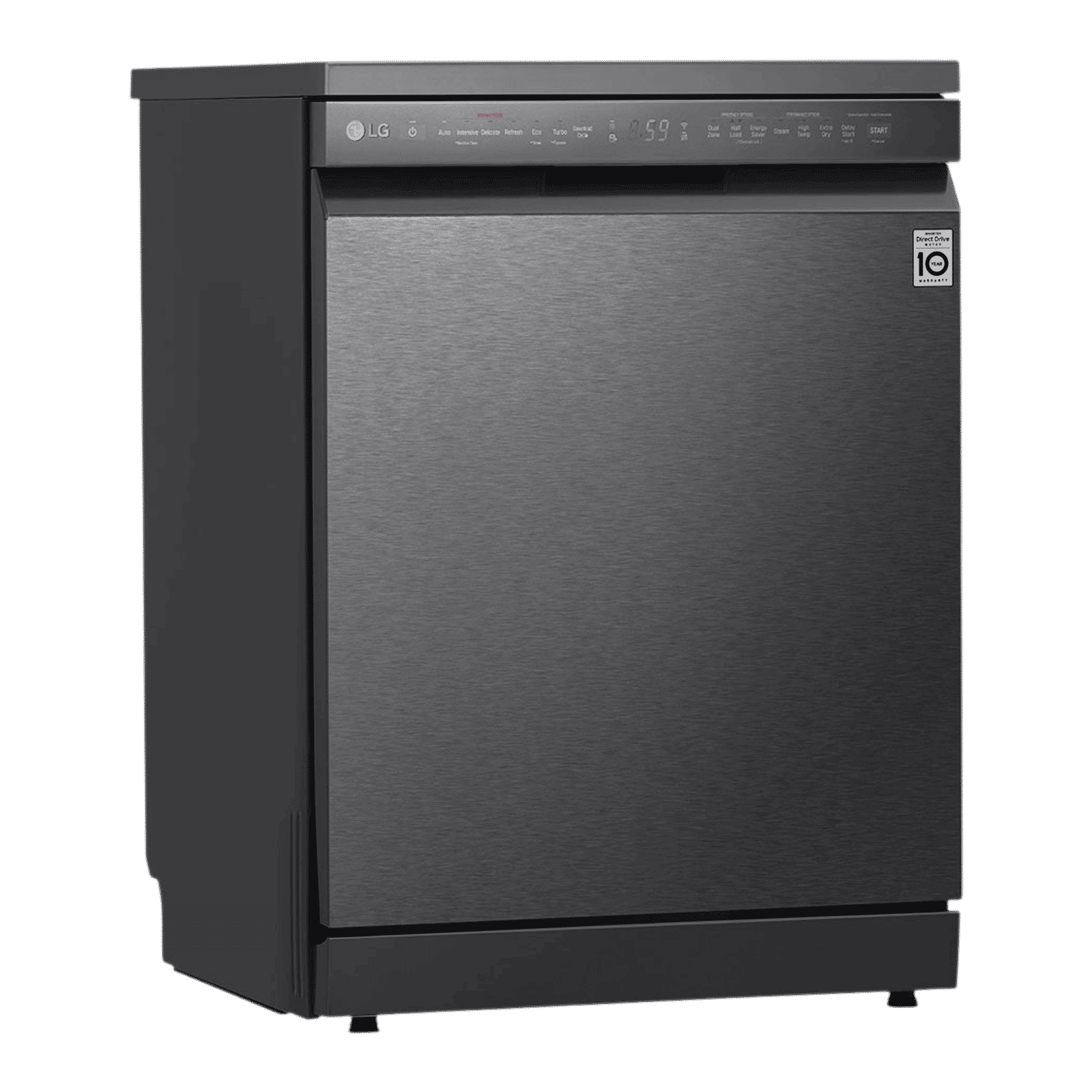 LG DFB424FM 14 Place Settings Free Standing Dishwasher with Inverter Direct Drive (Matt Black)