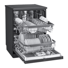 LG DFB424FM 14 Place Settings Free Standing Dishwasher with Inverter Direct Drive (Matt Black)
