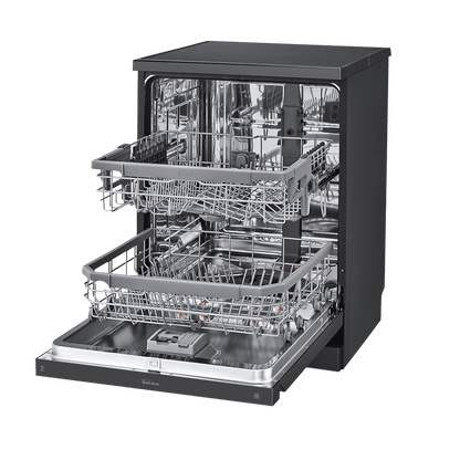 LG DFB424FM 14 Place Settings Free Standing Dishwasher with Inverter Direct Drive (Matt Black)