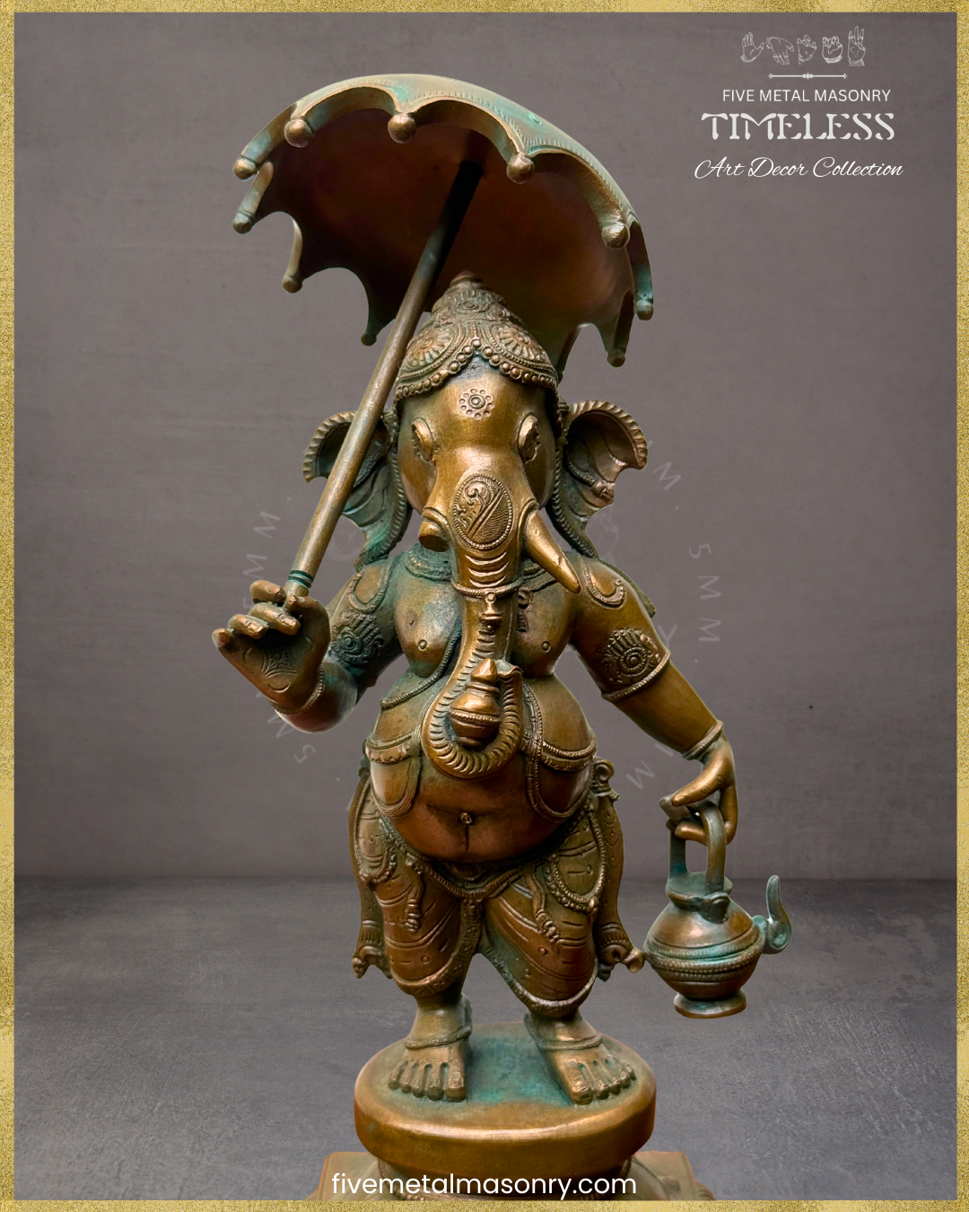 Mappillai Ganesha  Panchaloha Bronze Icon - 11"- Timeless Collection