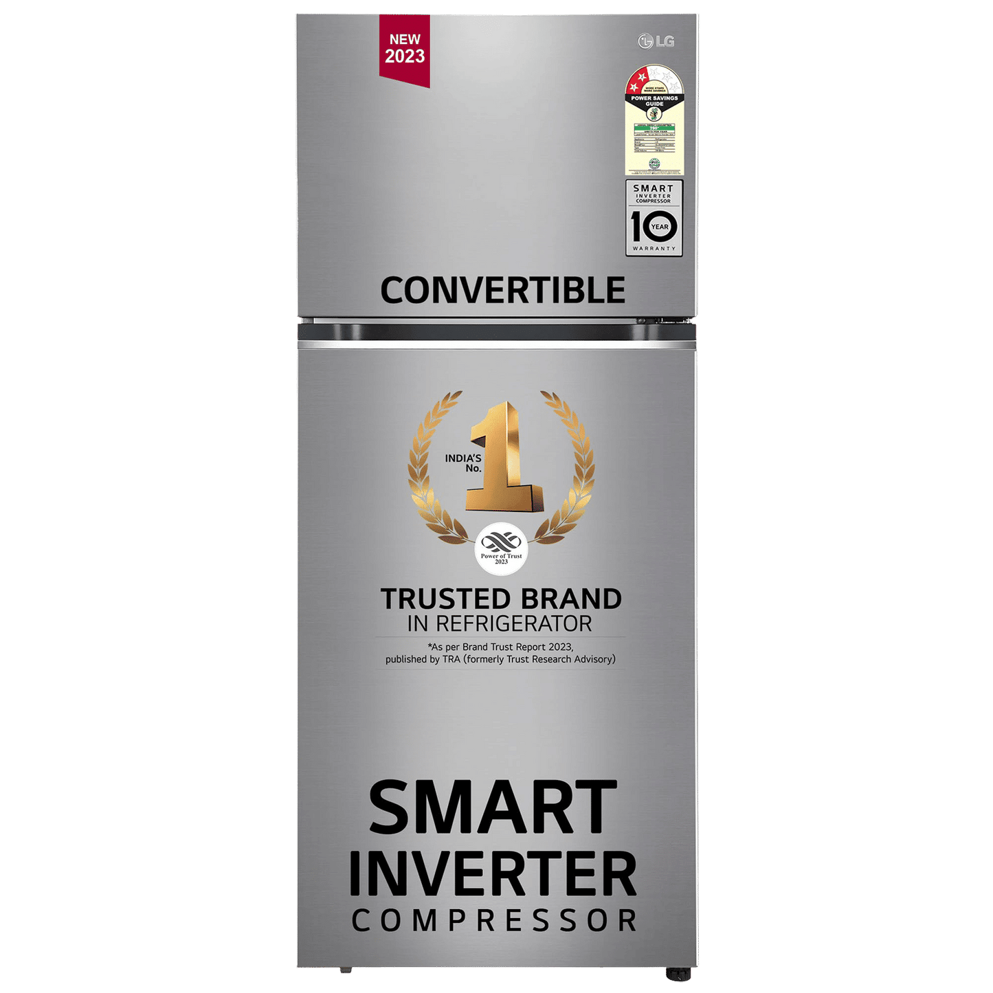 LG 398 Litres 2 Star Frost Free Double Door Convertible Refrigerator with Smart Diagnosis (GL-S422SPZY.DPZZEB, Shiny Steel)