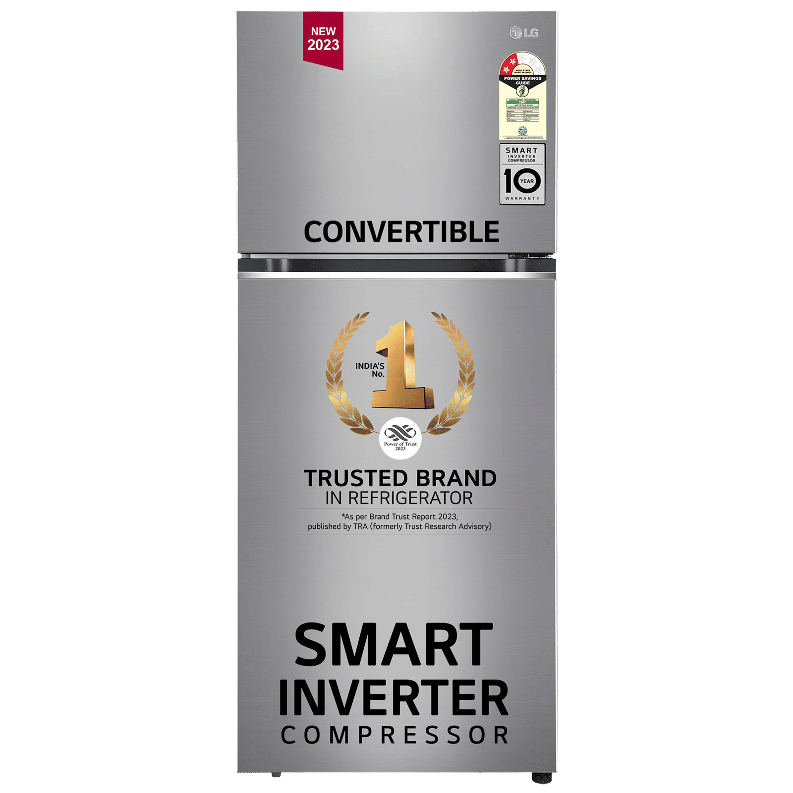 LG 398 Litres 2 Star Frost Free Double Door Convertible Refrigerator with Smart Diagnosis (GL-S422SPZY.DPZZEB, Shiny Steel)