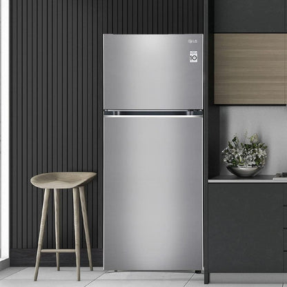 LG 398 Litres 2 Star Frost Free Double Door Convertible Refrigerator with Smart Diagnosis (GL-S422SPZY.DPZZEB, Shiny Steel)