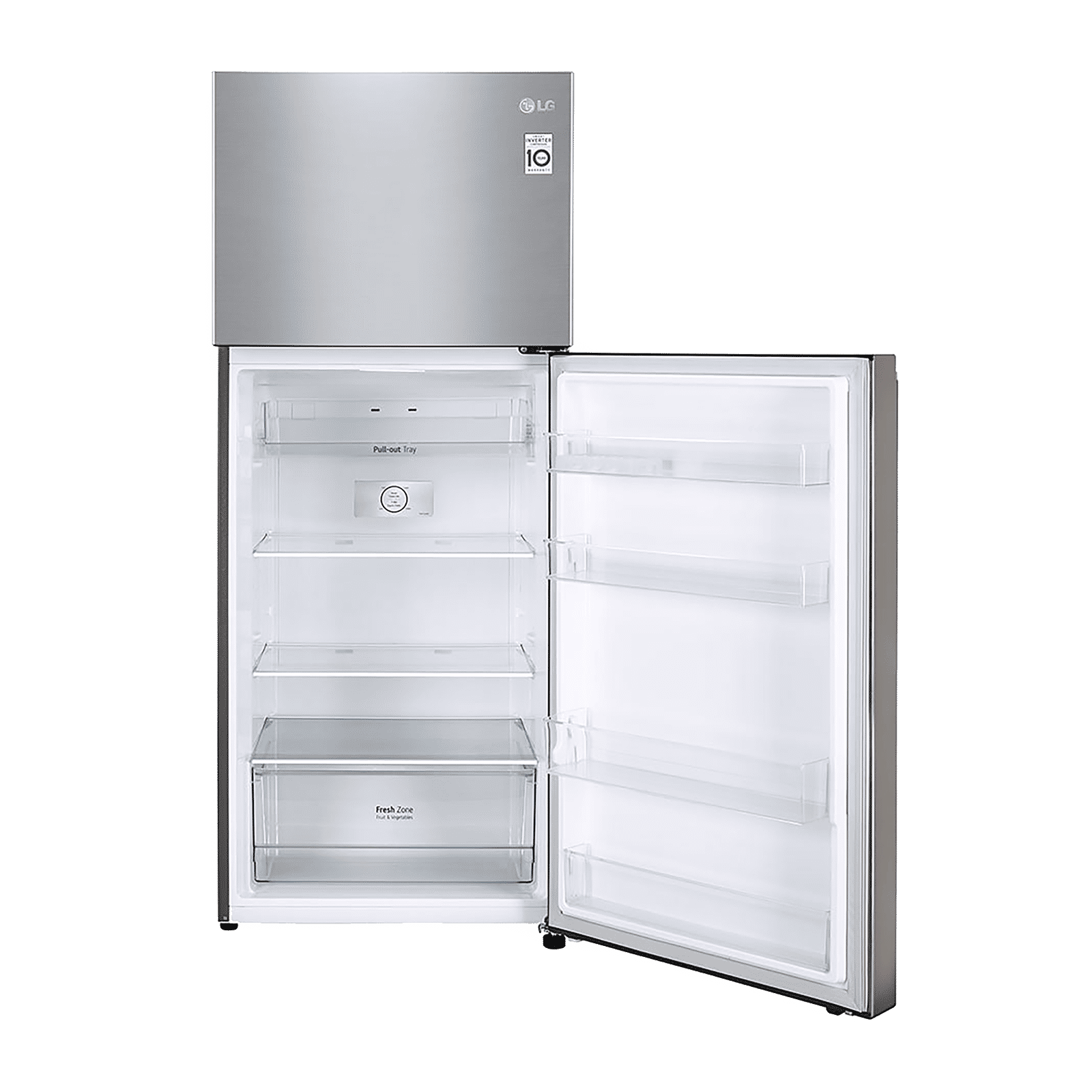 LG 398 Litres 2 Star Frost Free Double Door Convertible Refrigerator with Smart Diagnosis (GL-S422SPZY.DPZZEB, Shiny Steel)