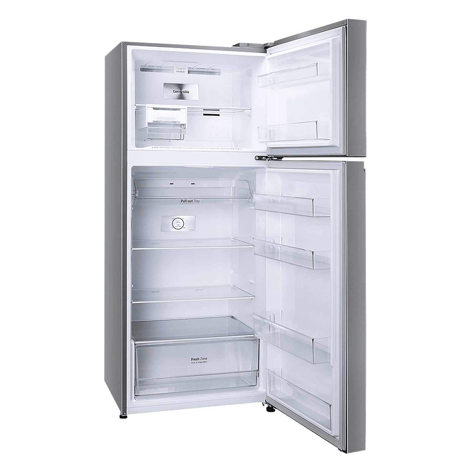 LG 398 Litres 2 Star Frost Free Double Door Convertible Refrigerator with Smart Diagnosis (GL-S422SPZY.DPZZEB, Shiny Steel)