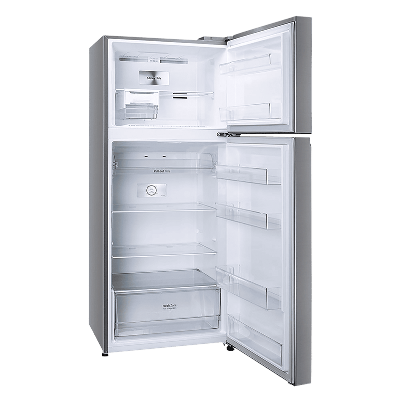 LG 398 Litres 2 Star Frost Free Double Door Convertible Refrigerator with Smart Diagnosis (GL-S422SPZY.DPZZEB, Shiny Steel)
