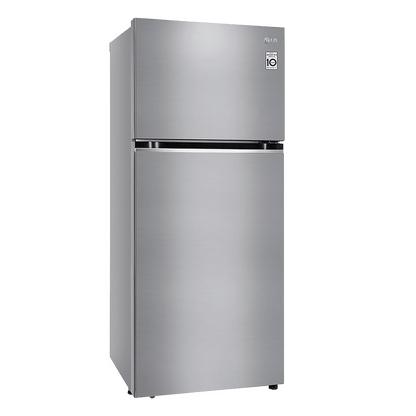 LG 398 Litres 2 Star Frost Free Double Door Convertible Refrigerator with Smart Diagnosis (GL-S422SPZY.DPZZEB, Shiny Steel)