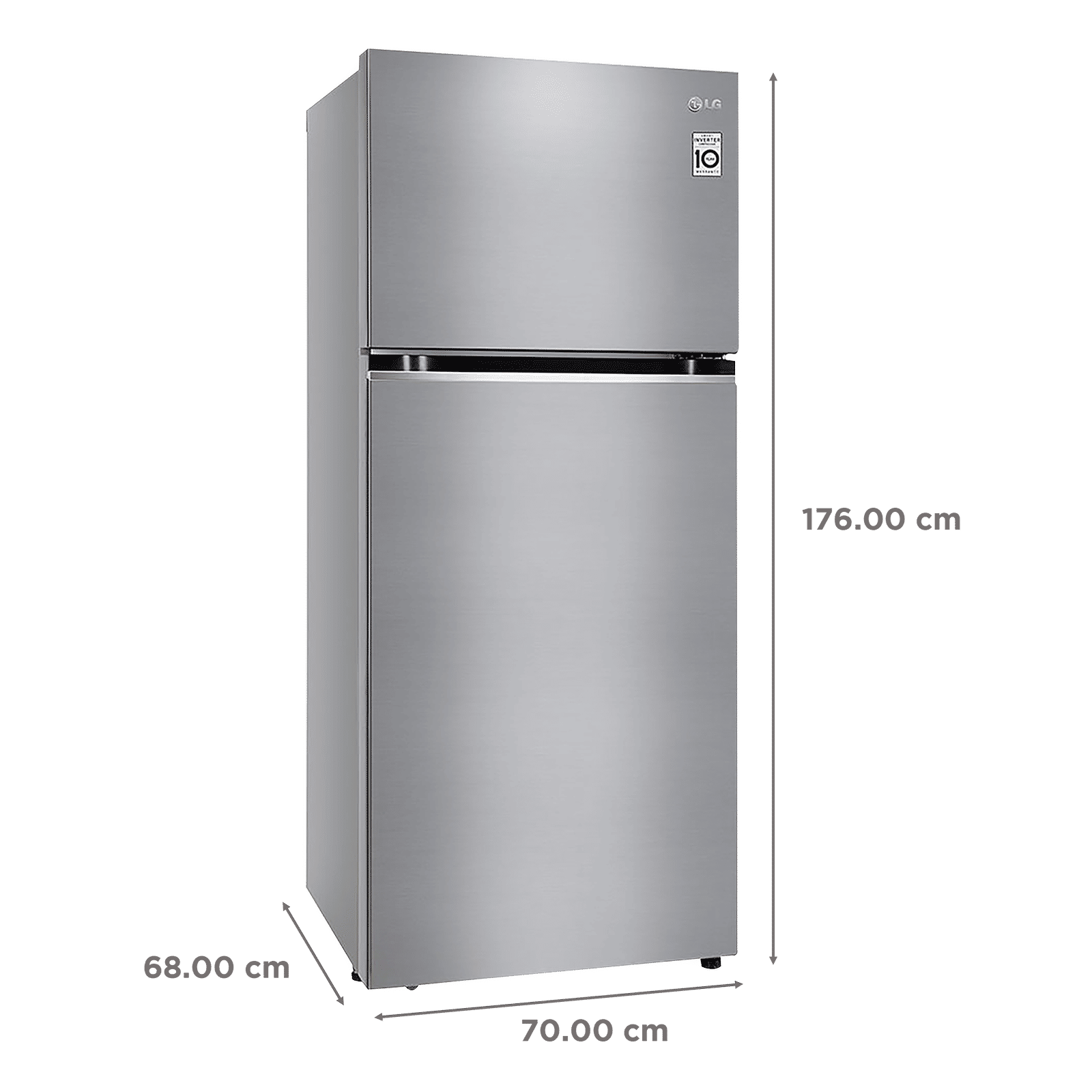 LG 398 Litres 2 Star Frost Free Double Door Convertible Refrigerator with Smart Diagnosis (GL-S422SPZY.DPZZEB, Shiny Steel)