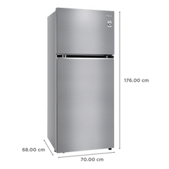 LG 398 Litres 2 Star Frost Free Double Door Convertible Refrigerator with Smart Diagnosis (GL-S422SPZY.DPZZEB, Shiny Steel)
