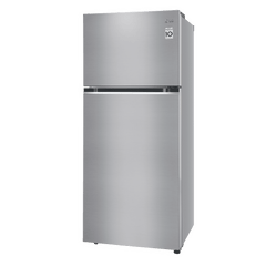 LG 380 Litres 2 Star Frost Free Double Door Refrigerator with Smart Diagnosis (GL-N412SDSY, Dazzle Steel)