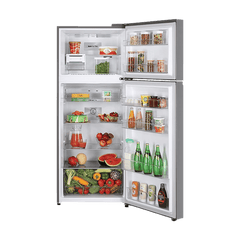 LG 380 Litres 2 Star Frost Free Double Door Refrigerator with Smart Diagnosis (GL-N412SDSY, Dazzle Steel)