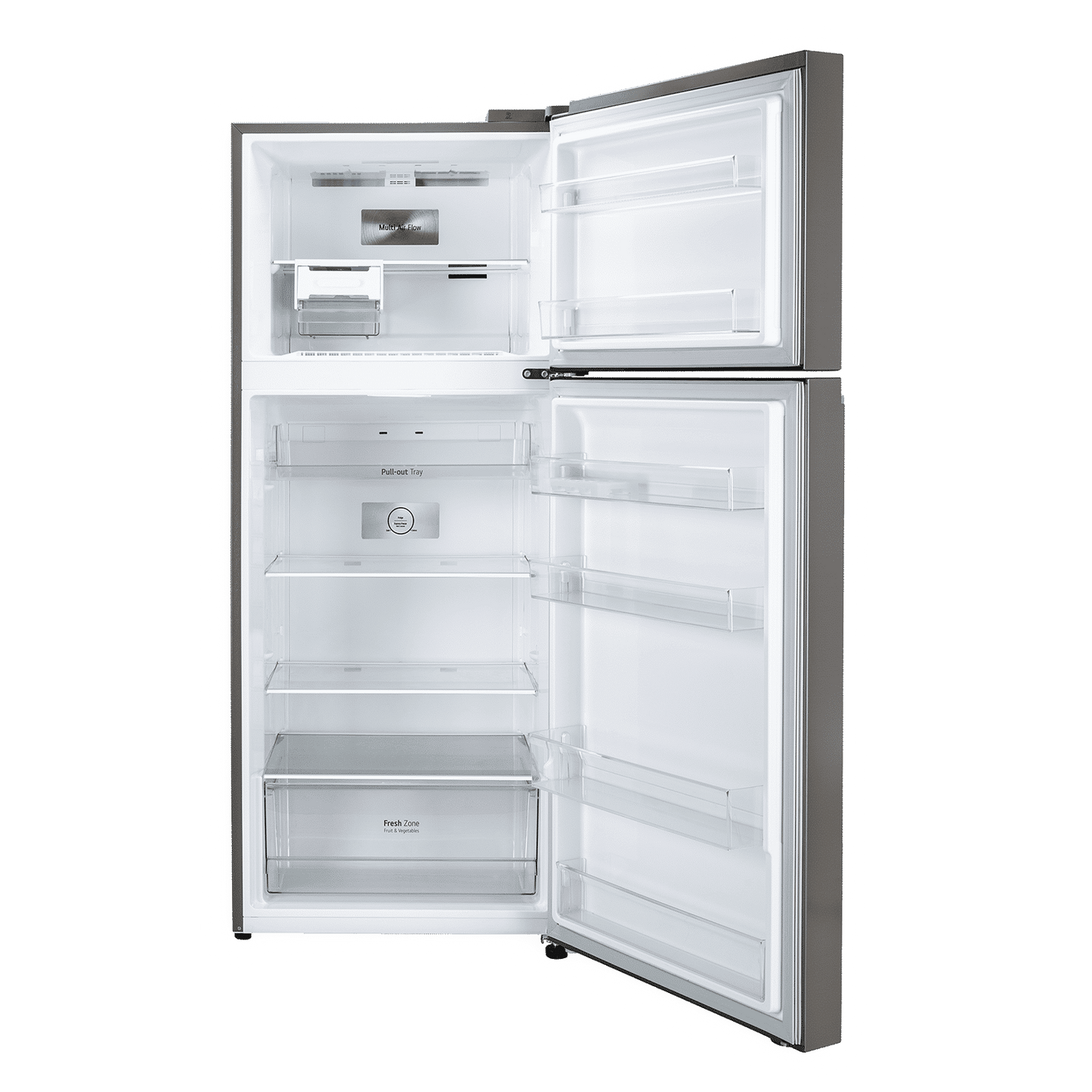 LG 380 Litres 2 Star Frost Free Double Door Refrigerator with Smart Diagnosis (GL-N412SDSY, Dazzle Steel)