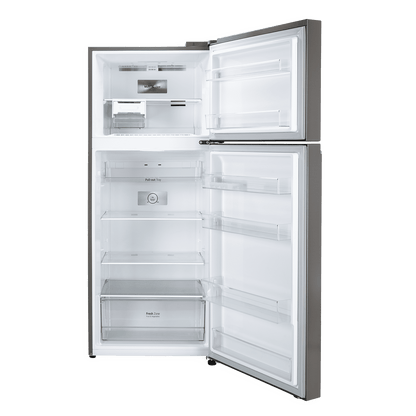LG 380 Litres 2 Star Frost Free Double Door Refrigerator with Smart Diagnosis (GL-N412SDSY, Dazzle Steel)