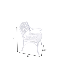 Rahel Cast Aluminium Garden Patio Seating 3 Chair and 1 Table Set
