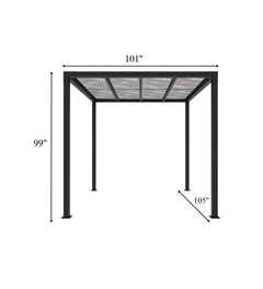Perlita Outdoor Pergola For Garden ,Terrace (Black)