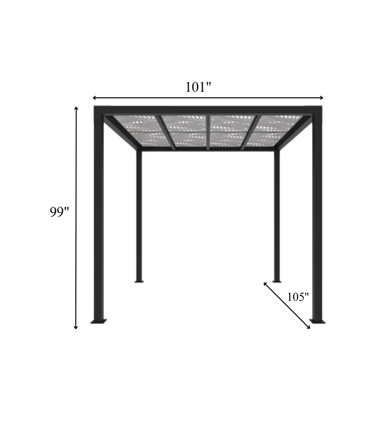 Perlita Outdoor Pergola For Garden ,Terrace (Black)