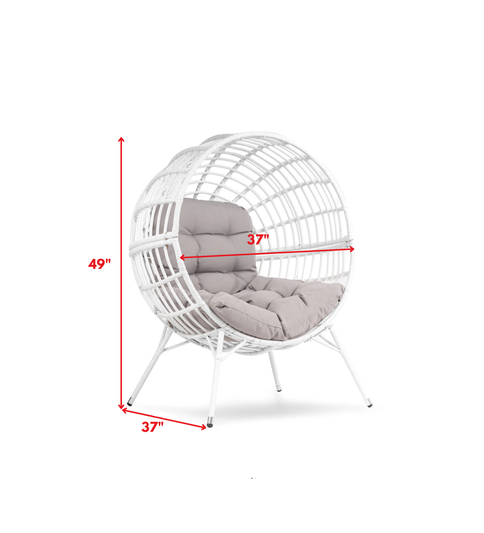 Guzman Single Seater Swing Basket For Balcony & Garden